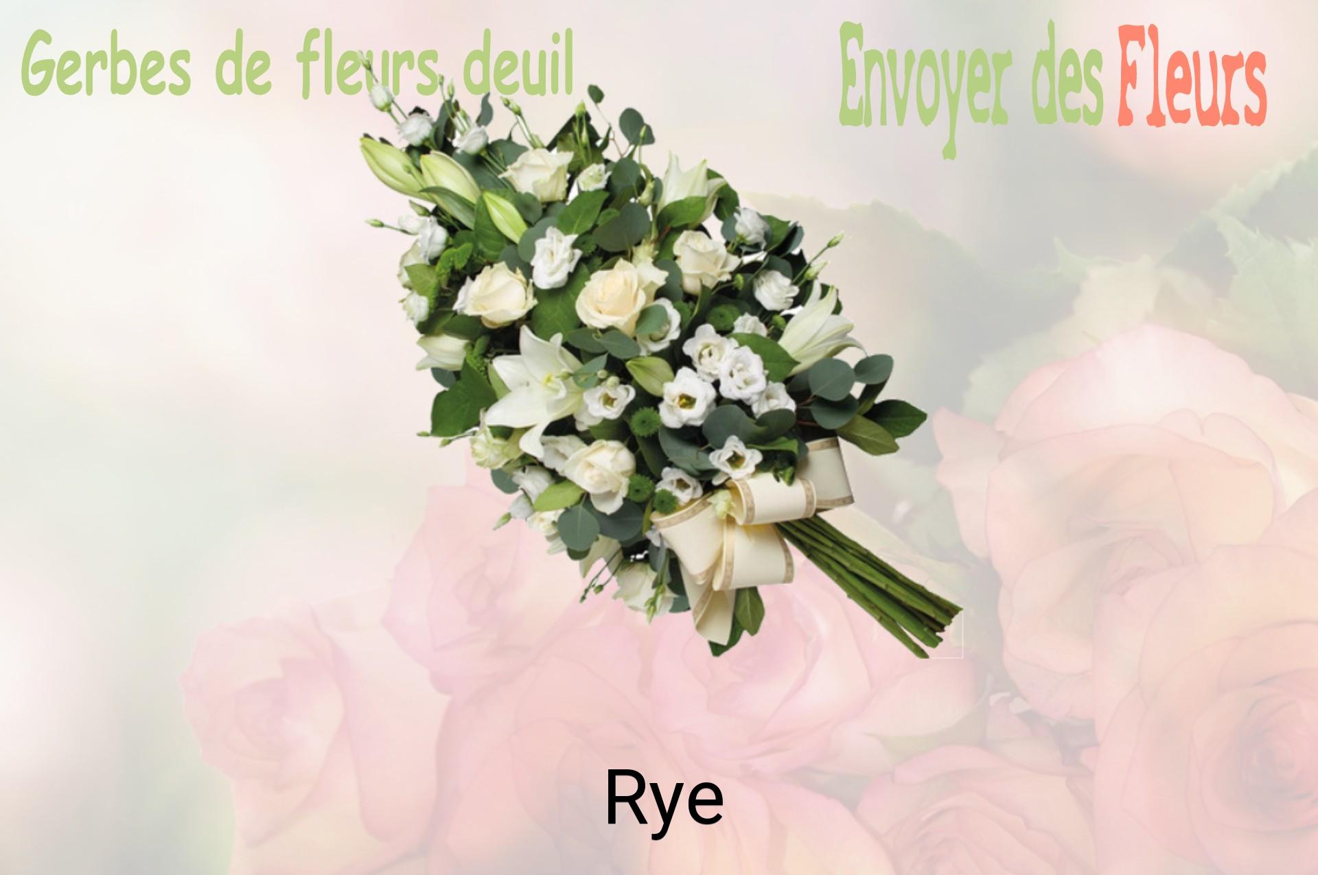 Gerbe de fleurs de deuil livrée à Rye
